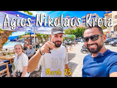 Agios Nikolaos Crete, walking tour 4k, vlog, independence day 🇬🇷 Greece 2024
