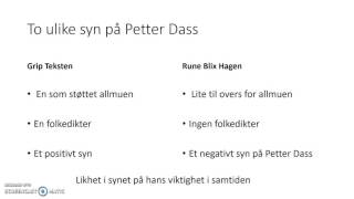 Petter Dass, folkedikter eller overklassepoet?