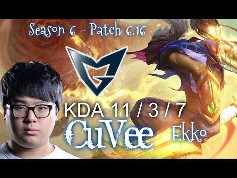 SSG CuVee EKKO vs RUMBLE Top - Patch 6.16 KR Ranked | League of Legends