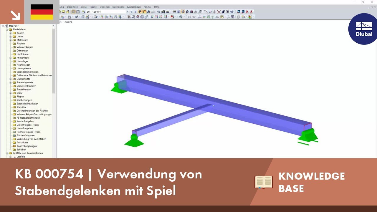 KB 000754 | Verwendung von Stabendgelenken mit Spiel