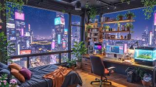 90's Japanese Lofi Mix 🌧️ Rainy Night Chill Beats for Relaxing & Studying