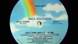 One Way - Don't Think About It (Original 12" Version) (1986) (HD Audio)