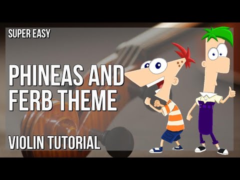 SUPER EASY: How to play Phineas and Ferb Theme  by Bowling for Soup on Violin (Tutorial)