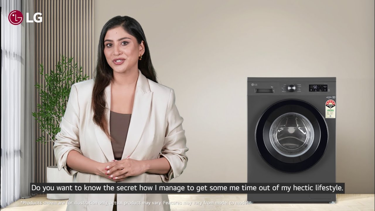 LG 9Kg Front Load Washing Machine, Inverter Direct Drive™, Middle Black, 5 Star, FHB1209Z2M