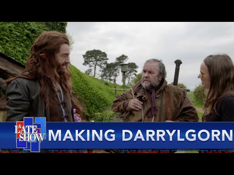 Stephen Colbert Wielded Gandalf's Sword In The Filming Of "Darrylgorn" With Peter Jackson