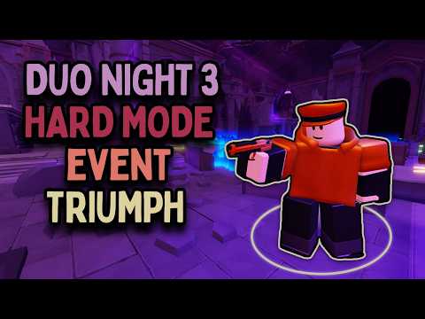 Duo Night 3 HARD MODE Triumph | Roblox Tower Defense Simulator
