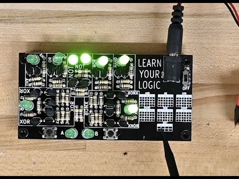 C.K. builds a "Learn Logic" electronics kit
