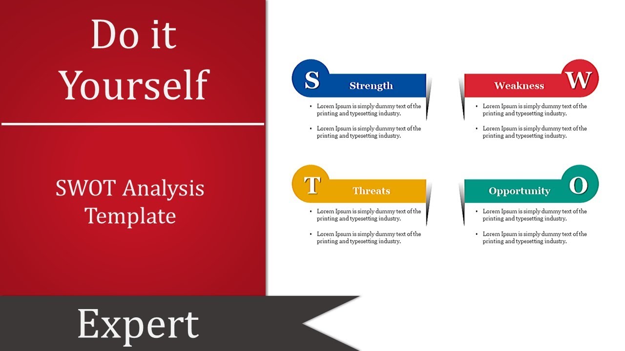 How to insert a swot analysis template powerpoint
