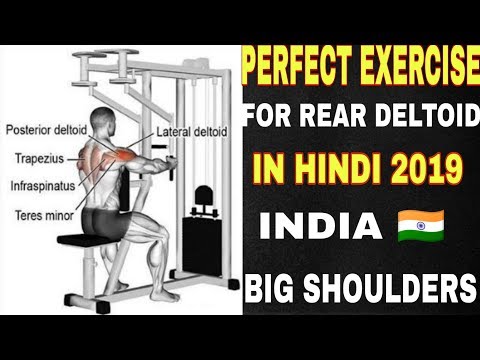 Rear deltoid exercise in hindi 2019 | reverse fly for deltoid | shoulder workout in hindi | Video