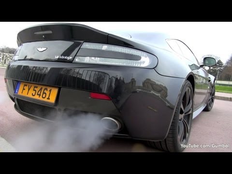 Aston Martin V12 Vantage - Cold engine start up + Small revs!