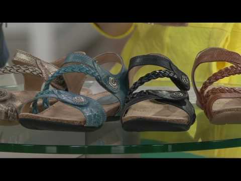Earth Origins Leather Multi-strap Sandals - Tracy on QVC