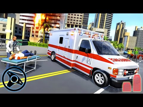 Ambulance Robot Car Games 2020 - Real Rescue VAN Driving | Android Gameplay