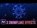 3 Quick And Easy Snowflake Effects After Effects Tutorial 2022