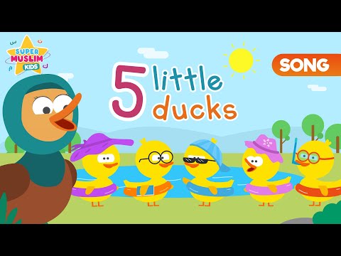 Five little Ducks Kids Song (Nasheed) - Vocals Only - Super Muslim Kids - Nursery Rhyme