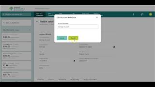 HCFCU Digital Banking Customize Dashboard