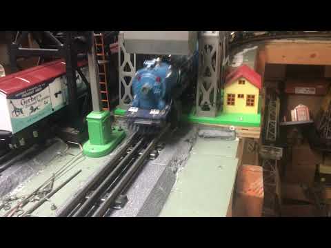 Vintage Lionel Prewar 263E Blue Comet running on the layout