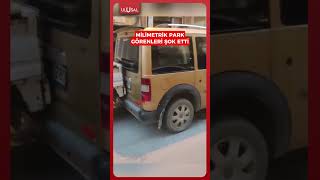 Manisa’da bir sokaktaki park halindeki araçların mesafesi #shorts #hab