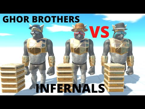 GHOR BROTHERS + PRIMATES CHALLENGE INFERNALS   ANIMAL REVOLT BATTLE SIMULATOR