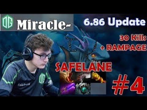Miracle- Slark Safelane Pro Gameplay | 30 Kills + RAMPAGE | Dota 2 MMR #4
