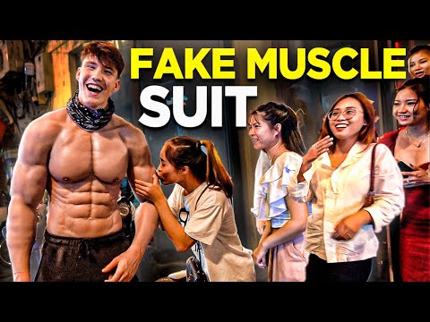 Fake Muscle Suit Prank In Vietnam