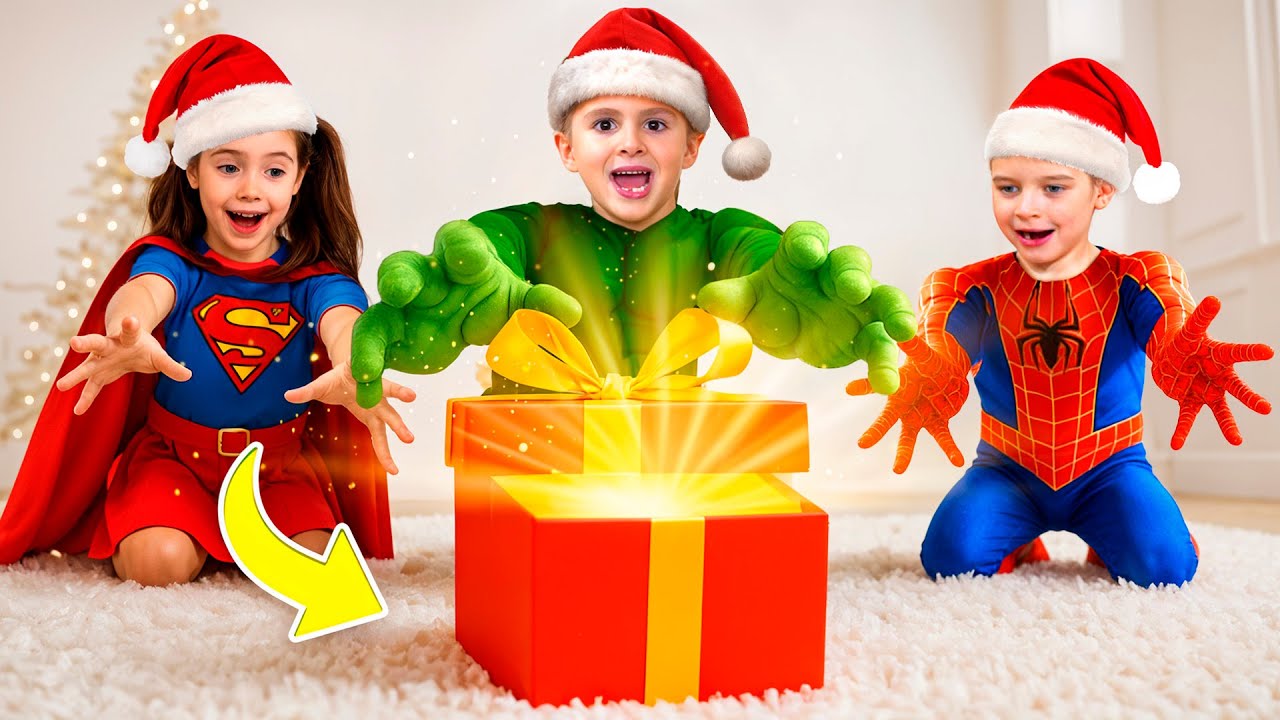 Eva and Kids turn into Superheroes and Save Christmas