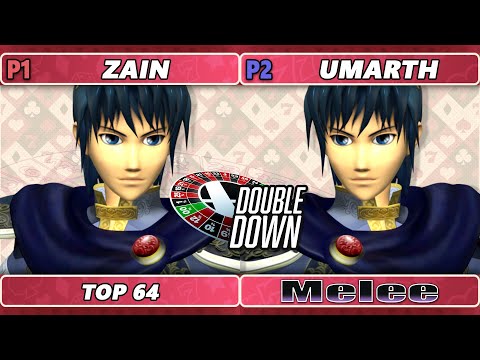 Double Down 2022 Top 64 - Zain (Marth) Vs. Umarth (Marth) SSBM Melee Tournament