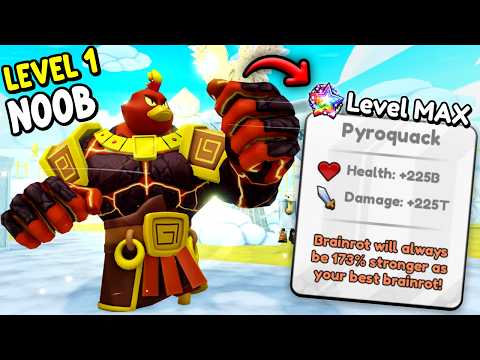 Unlocking MAX Level PYROQUACK SECRET In Brainrot Evolution Roblox!