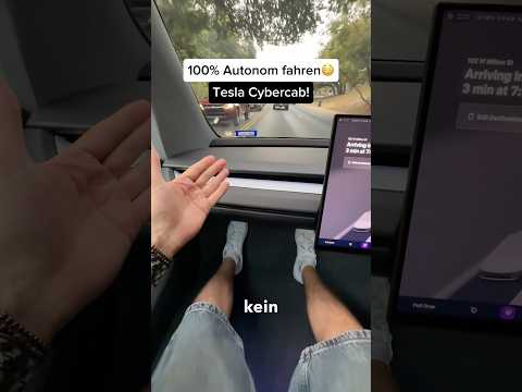 OHNE Lenkrad fahren!😳 Teslas Cybercab 100% autonom in Texas! 😱 #tesla #cybercab #usa #autonom