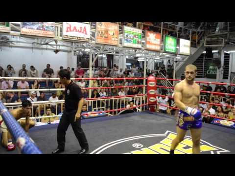 Rafael Fiziev PhuketTopTeam Kyrgyzstan vs A Kuang Rattanachai MT China Muay Thai fight 27 Dec 2015 B