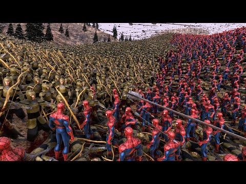 23000 Elven Archers VS 20000 Spidermans -  Ultimate Epic Battle Simulator 2  - UEBS 2