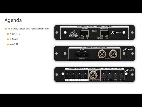 X32 Expansion Cards Webinar: X-DANTE, X-MADI, X-ADAT