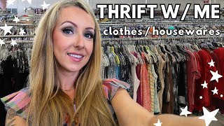 THRIFT WITH ME FOR SUMMER | TWO THRIFT TRIPS | CLOTHES & HOUSEWARES