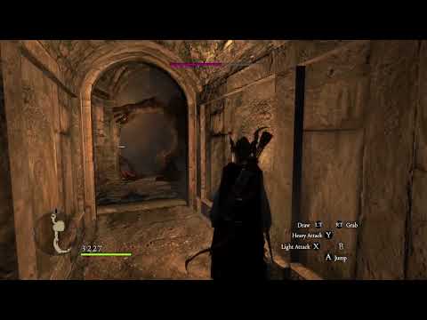 Dragon's Dogma - Warrior pawn 1v1s Elder Ogre in tiny corridor
