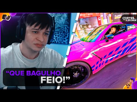 ARUAN REAGE: CAUSANDO NA RUA COM MEU NISSAN GTR ROSA (RENATO GARCIA) - Cortes do Aruan