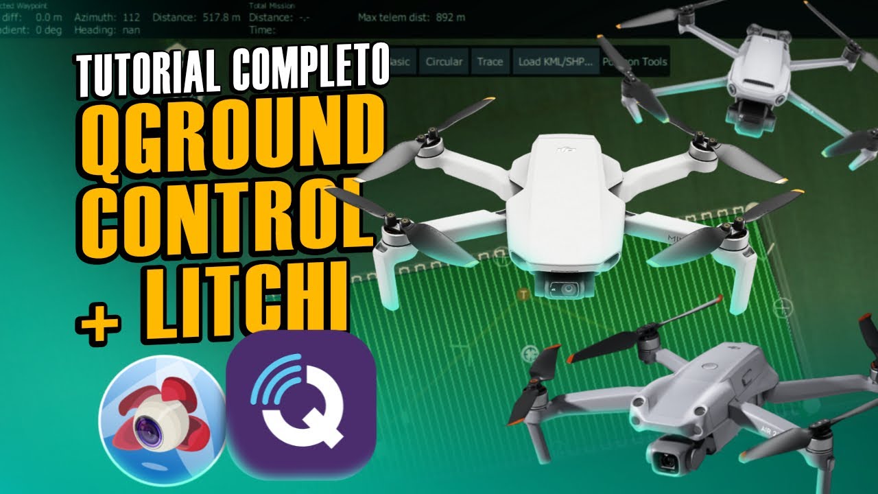 Planejamento de voo para mapeamento usando Qground Conteol e o Litchi para drones mais simples