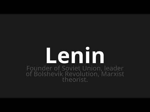 How to pronounce Lenin