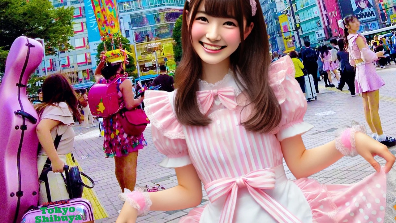 Tokyo Shibuya 🐶 Pink Town 💖 4K Nonstop 1 Hour