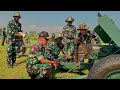 LATIHAN TEKNIK DAN TAKTIK PERANG MENEMBAK SENJATA BERAT MER 105 TRK MER 76mm Gn