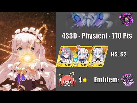 [Honkai Impact 3] Nirvana Abyss 433D - Physical - Saha Assaka - HS(S2) SA CH 770Pts