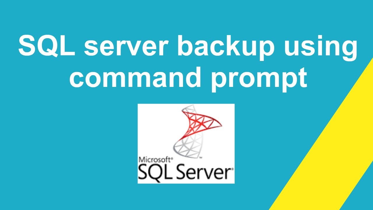 How to backup SQL server database using command prompt?