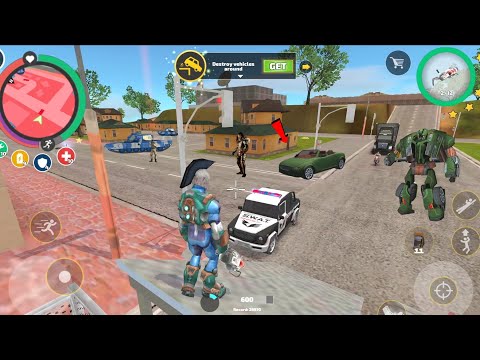 Rope Hero: Vice Town (Rope Hero Stand Block Pool) Green Tank Near by Army Base - Android Gameplay HD