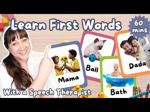 First Word flashcards | Baby and toddler learning | Learn to speak English 