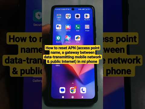 How to reset APN (access point name) in mi phone #mi #youtubeshorts #resetapn