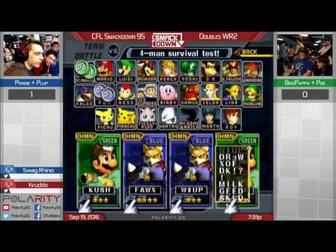 CFL Smackdown 95 Melee - Pengie + Plup vs BiggPappa + Poe - Doubles Winners R2