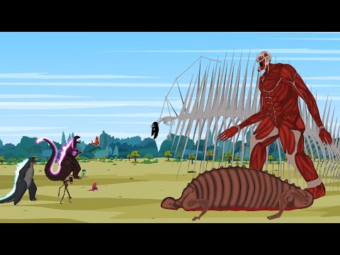 TEAM GODZILLA vs TITAN  Monster | Godzilla Cartoon Compilation