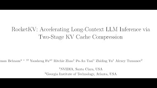 Download the video "[QA] RocketKV: Accelerating Long-Context LLM Inference via Two-Stage KV Cache Compression"