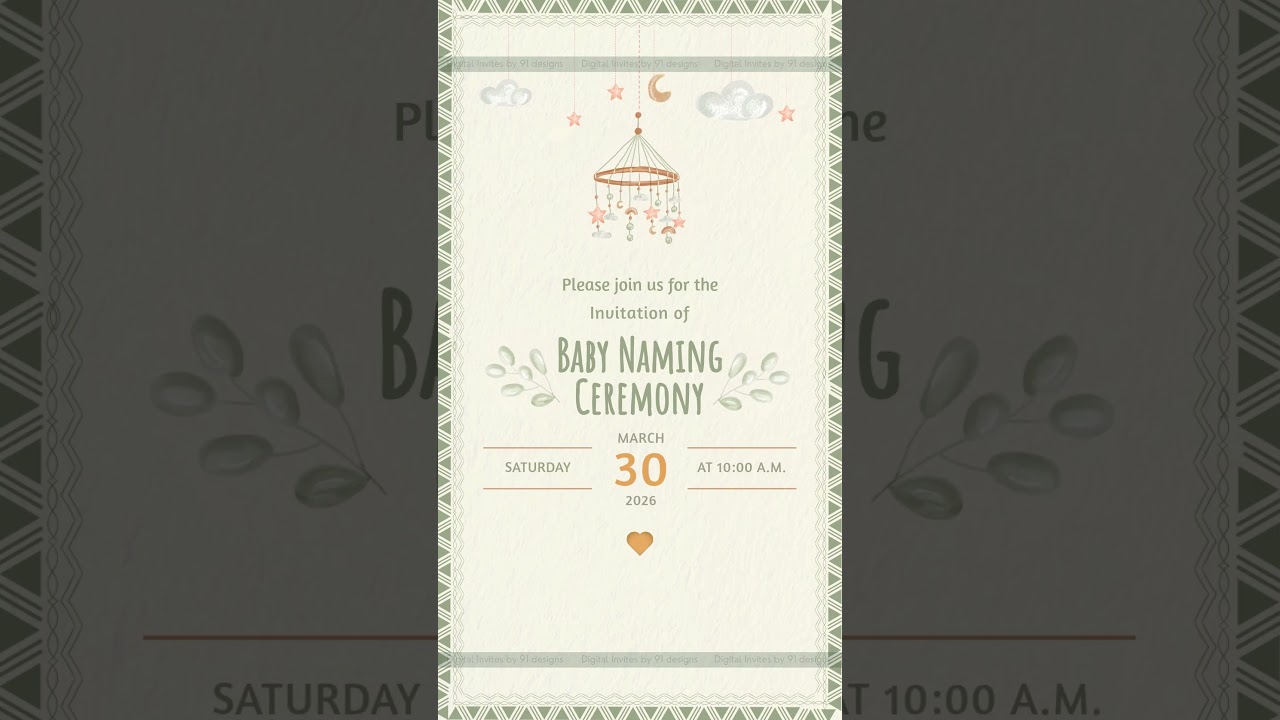 Traditional Naamkaran Invitation Card