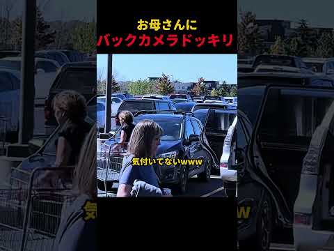 お母さんにバックカメラドッキリ