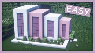 Minecraft🌸 How to Build a Modern House Tutorial (Easy) #1 How to get a nice house!!✔