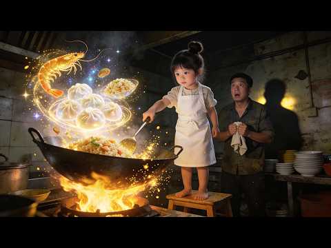 Adorable!🥰 6yo Food Goddess descends—divine cooking makes dad tycoon!🍔💥#shortdrama  #cutebaby